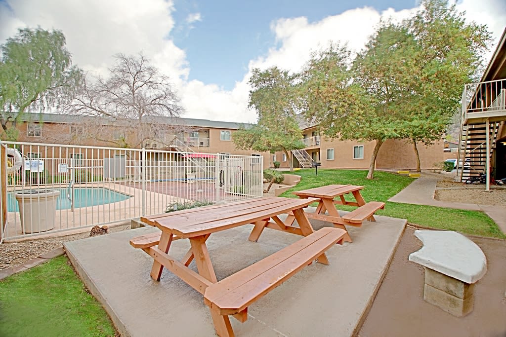 Outdoor grills at Vista Village.