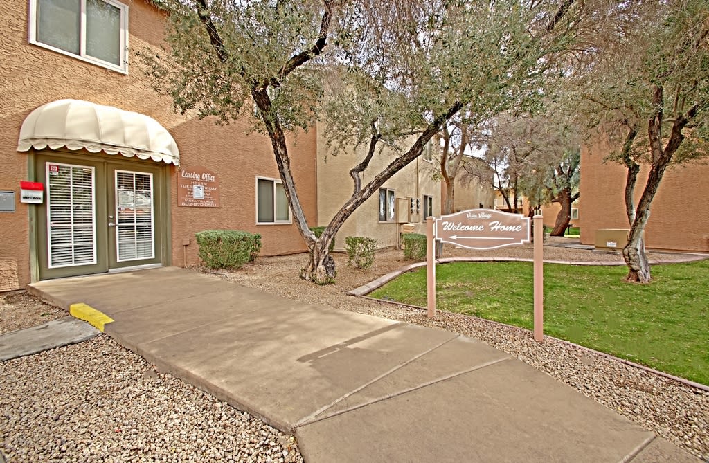 Community entrance at Vista Village.