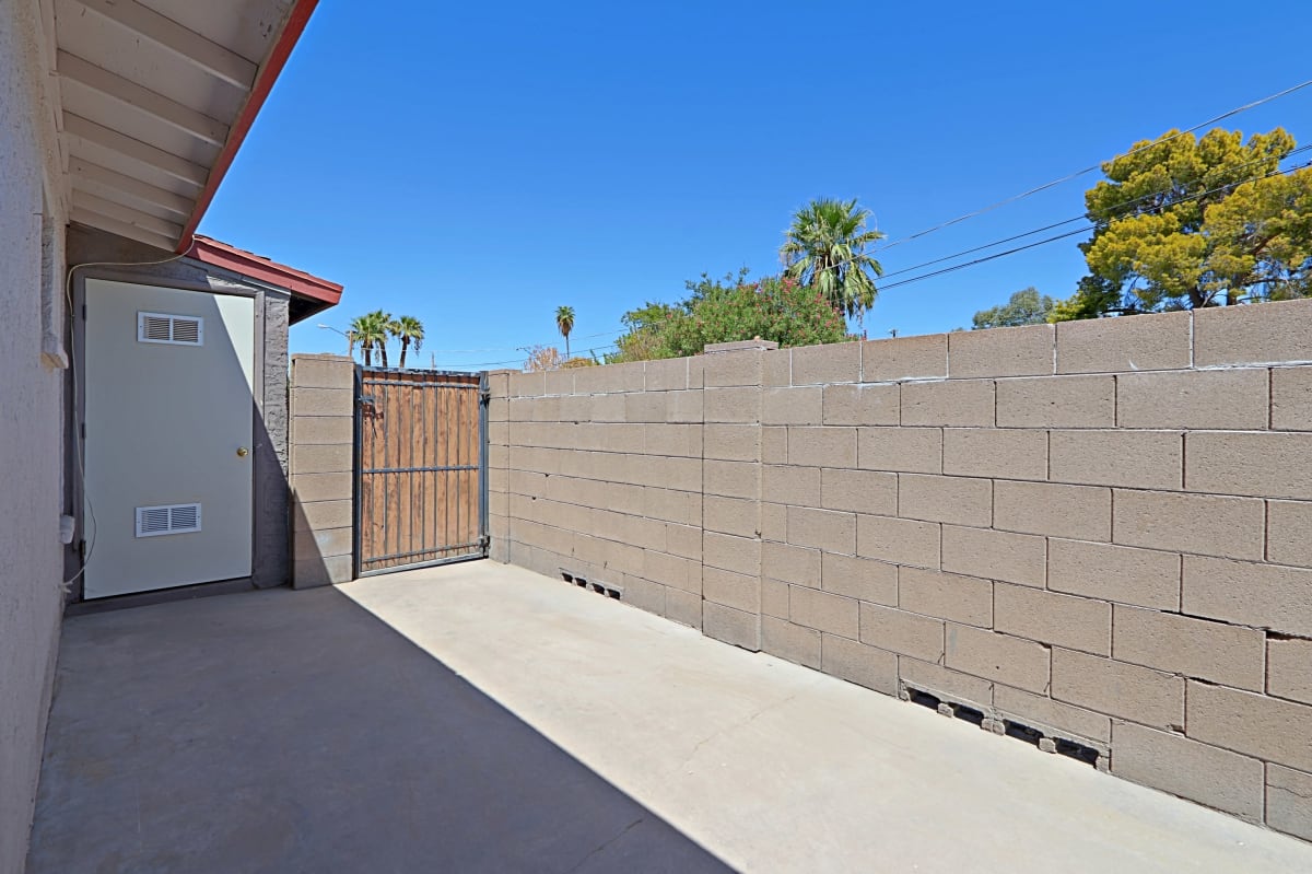 Private outdoor area shown at Villas on 28th.