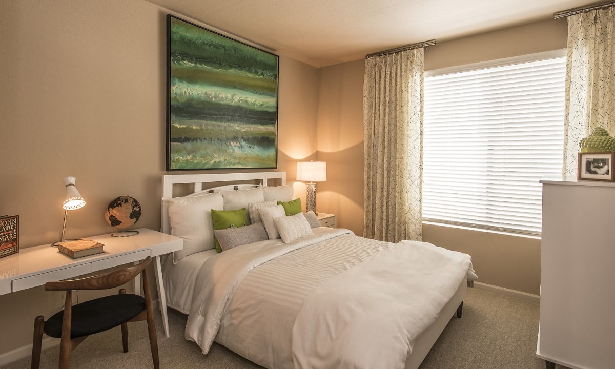Furnished bedroom at 56 North.