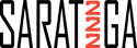 The image features the word "SARATZNGA" in large, bold letters with a mix of black and red colors.