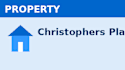A blue house icon with the text PROPERTY and Christophers Place.