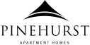 a green logo with the words pinehurst apartment homes on it