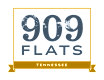 A graphic with the number 909 and the word Flats in the center, with a ribbon that says Tennessee.