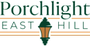 A logo with a green lantern and the words Porchlight East Hill.