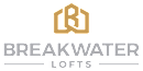Breakwater Lofts logo with a house icon and text.