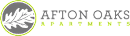 A logo with a leaf design and the text "Afton Oaks Apartment".