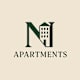 A logo for a company named "N Apartments" with a stylized letter "N" and a building icon.