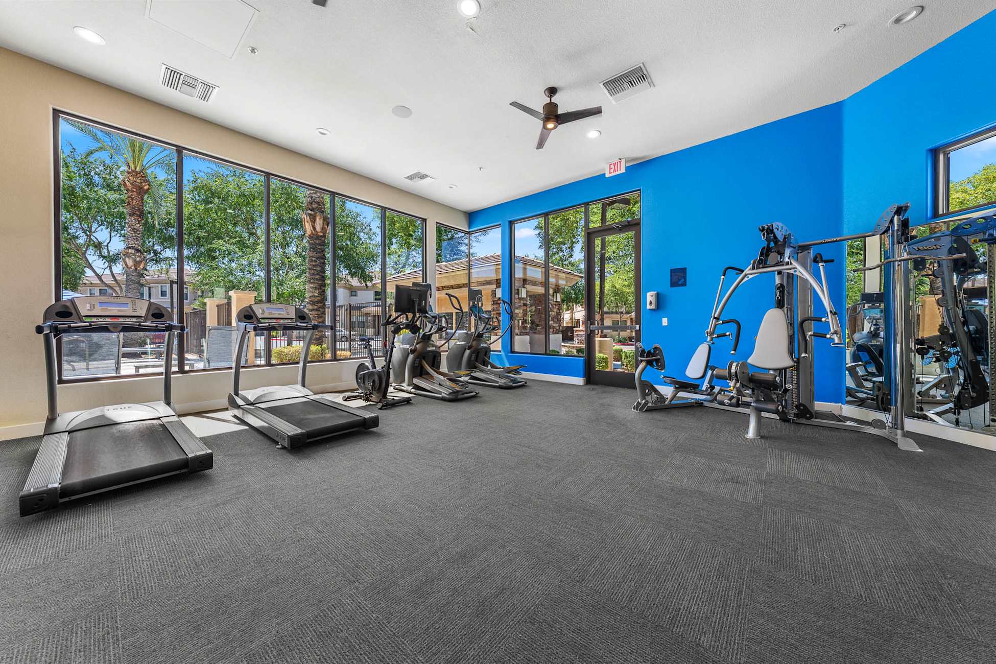 Fitness room at Cobalt on 32nd Street.