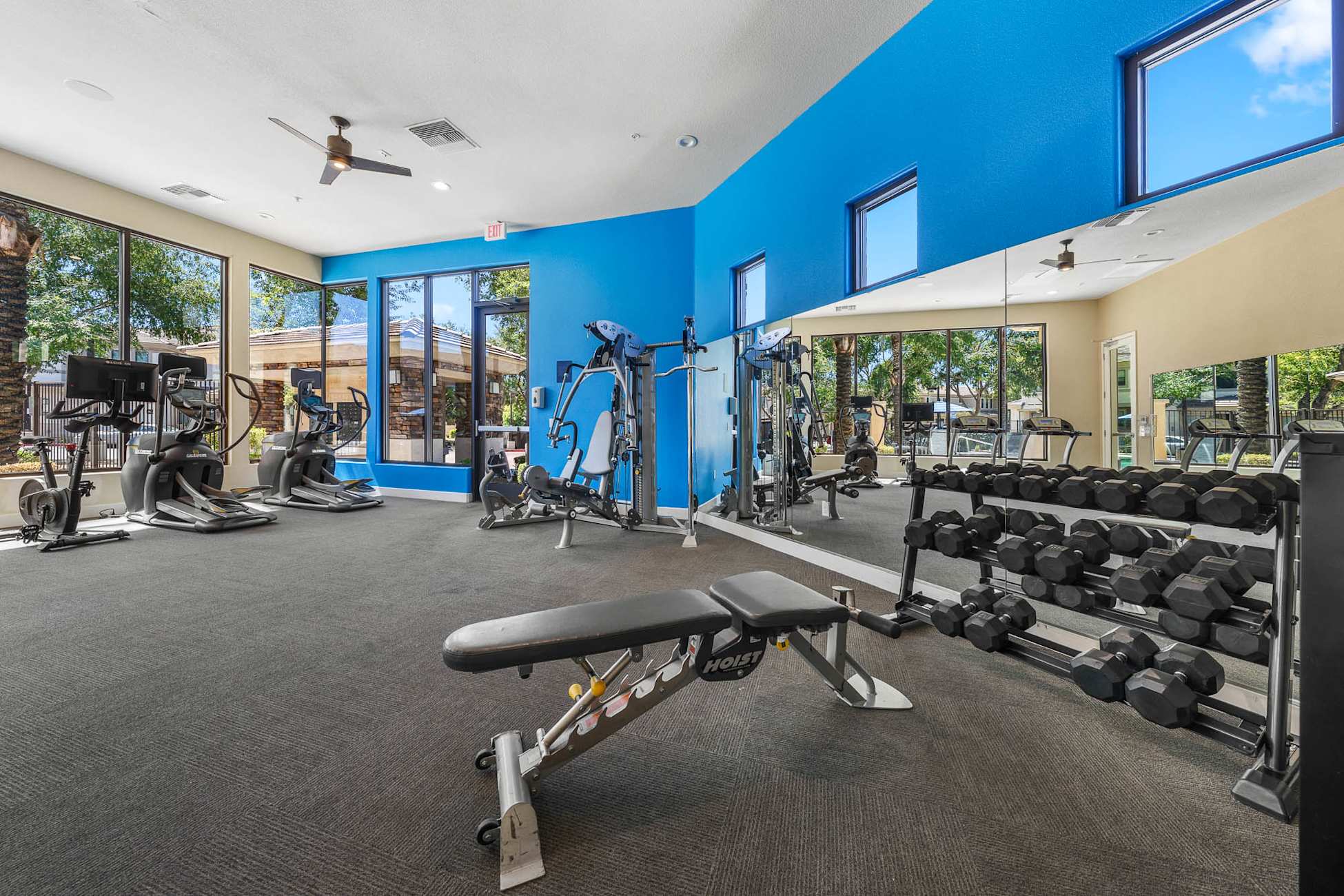 Fitness room at Cobalt on 32nd Street.