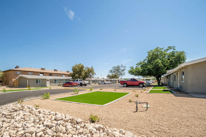 Shared outdoor space at Desert Green.