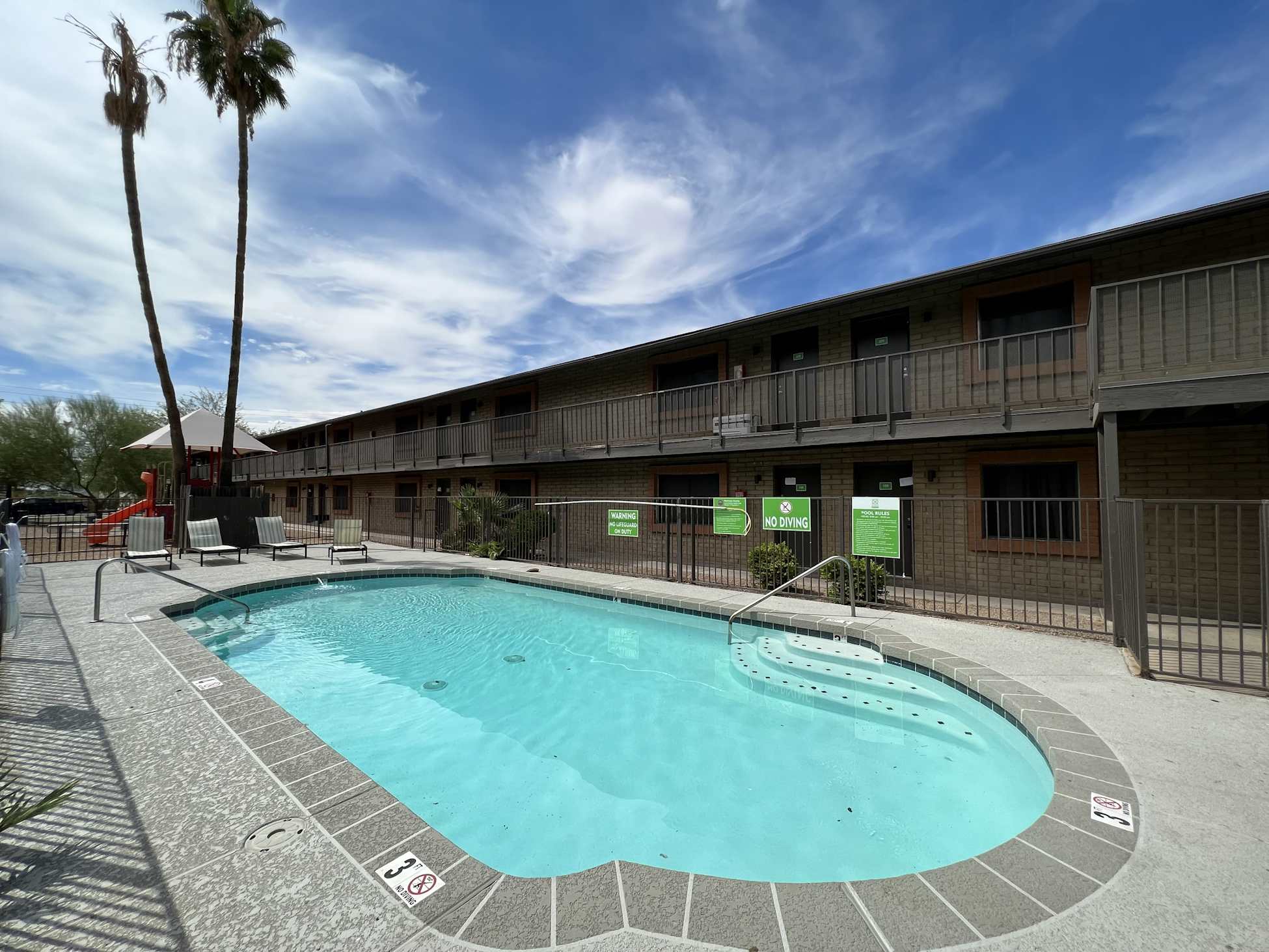 Pool and poolside area at Escarlata 31.