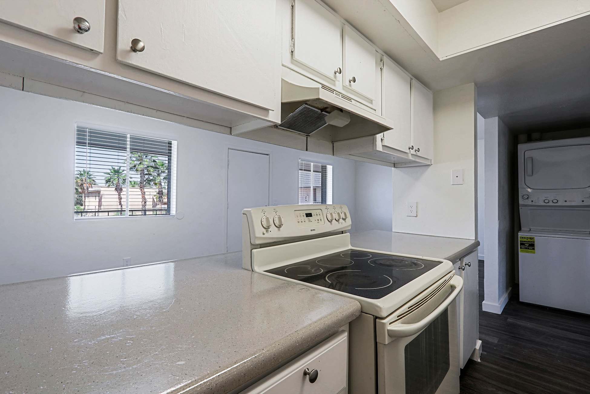 Apartment kitchen — representative home at Paradise Arbor.