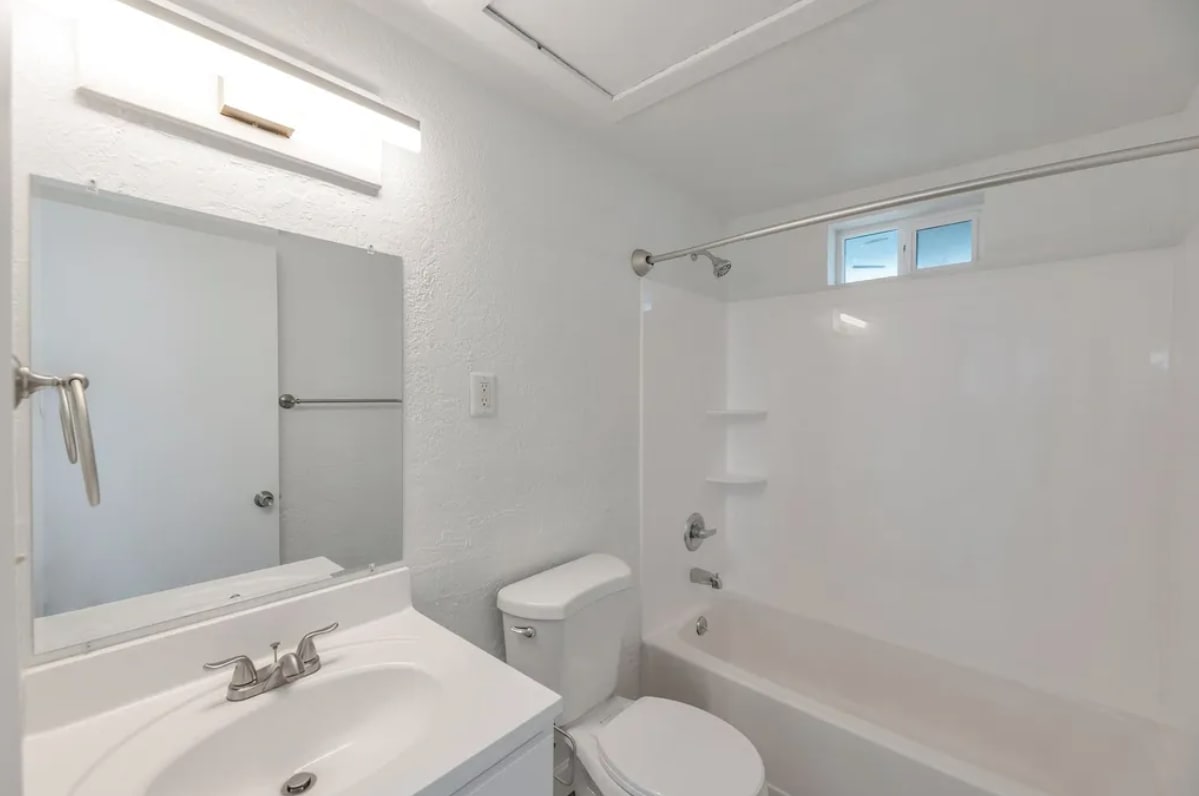 Apartment bathroom — representative home at Desert Green.