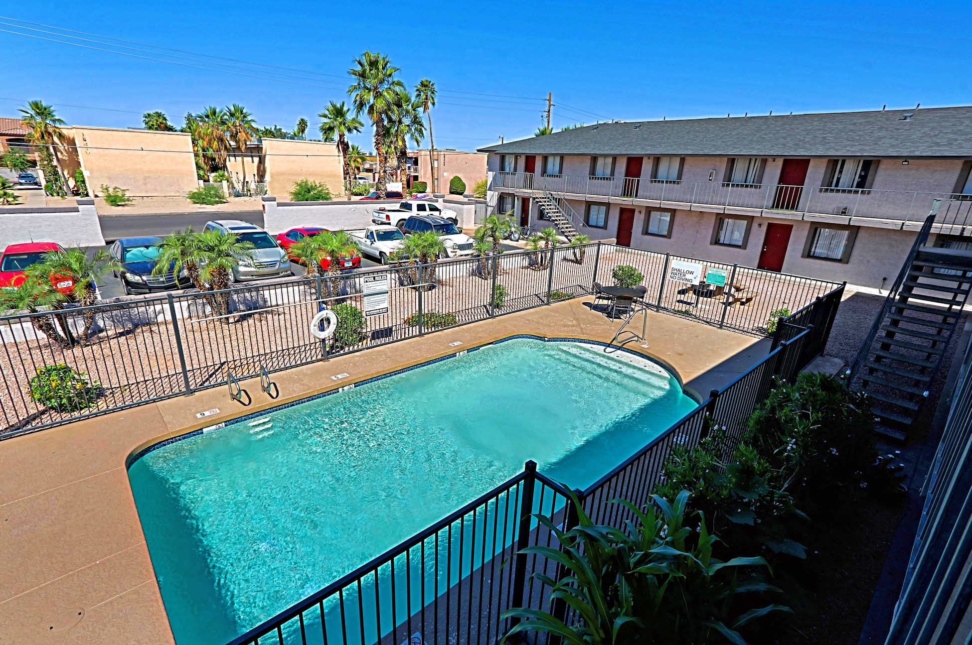 Pool and poolside area at Paradise Arbor.