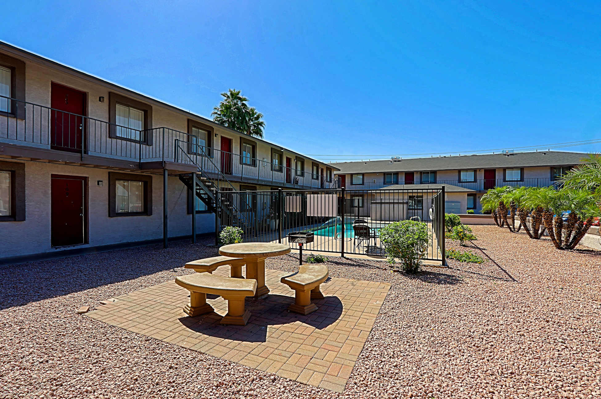 Shared outdoor space at Paradise Arbor.
