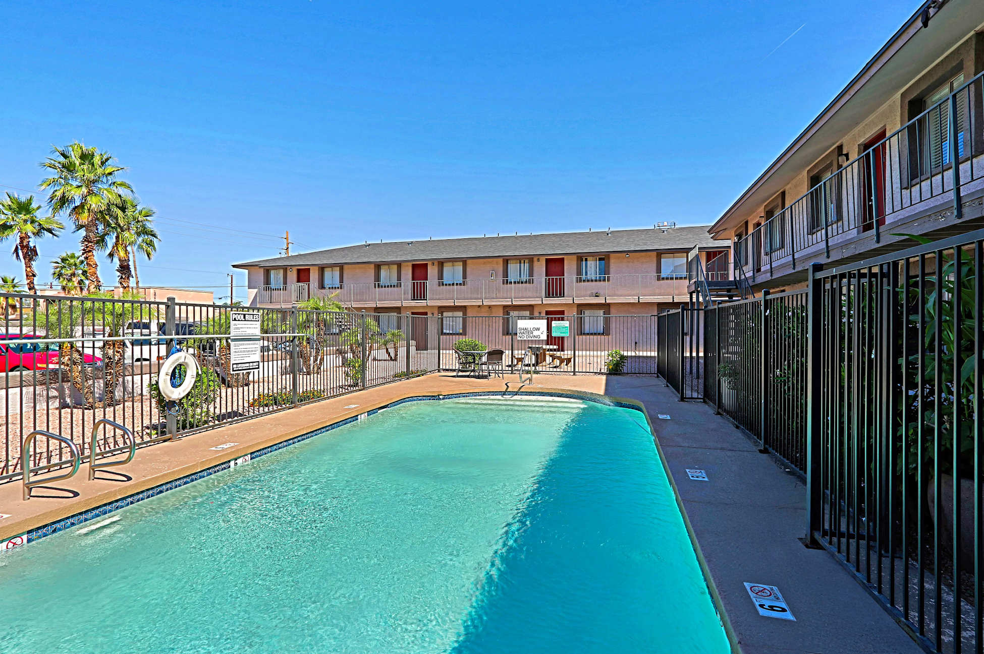 Pool and poolside area at Paradise Arbor.