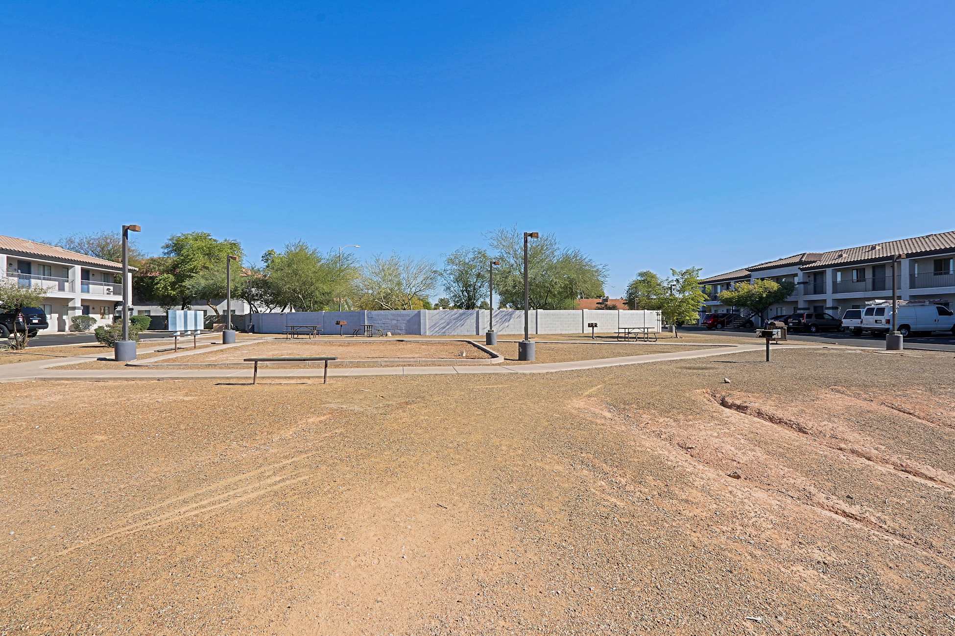Shared outdoor space at Palo Brea.