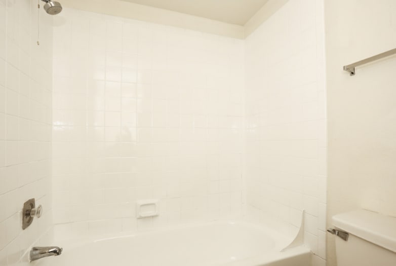 Apartment bathroom — representative home at The Summit Apartments.
