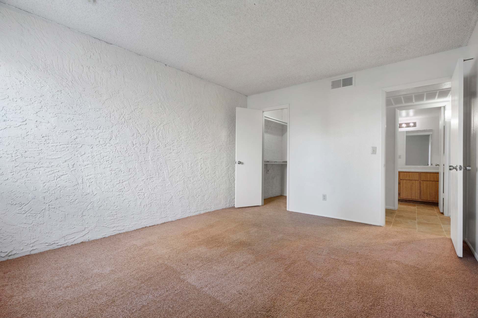 Unfurnished bedroom — representative home at Townhomes on the Park Apartment Homes.