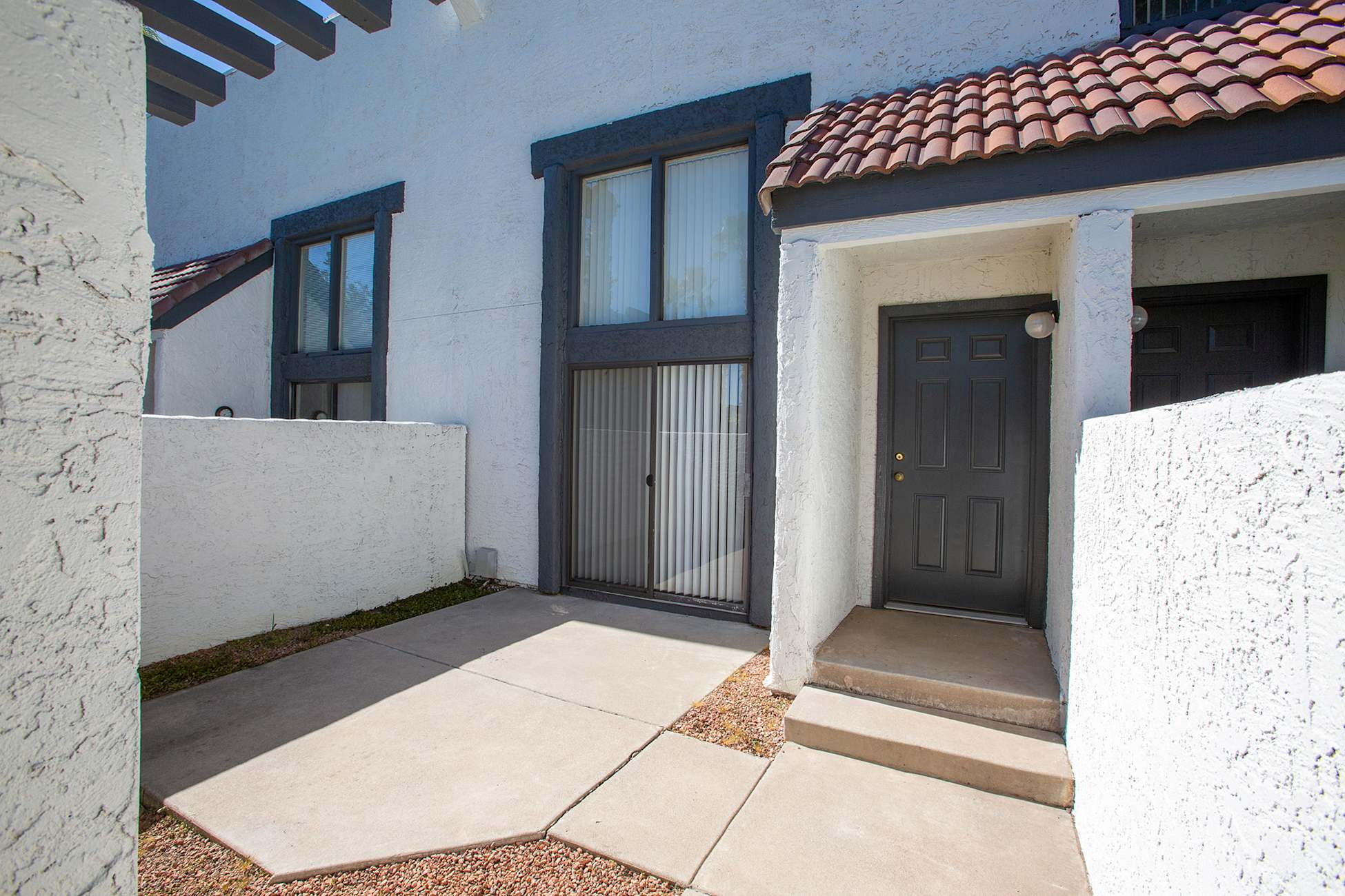 Balcony or patio at Townhomes on the Park Apartment Homes.
