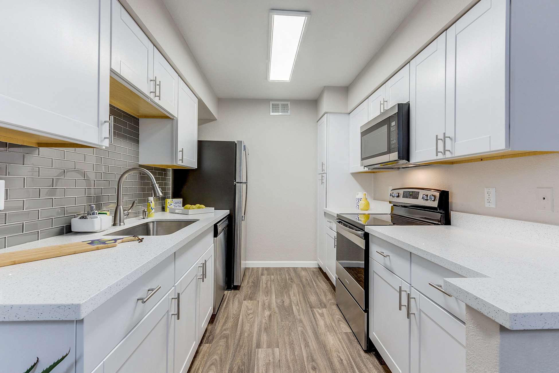 Apartment kitchen — representative home at Stonebridge.