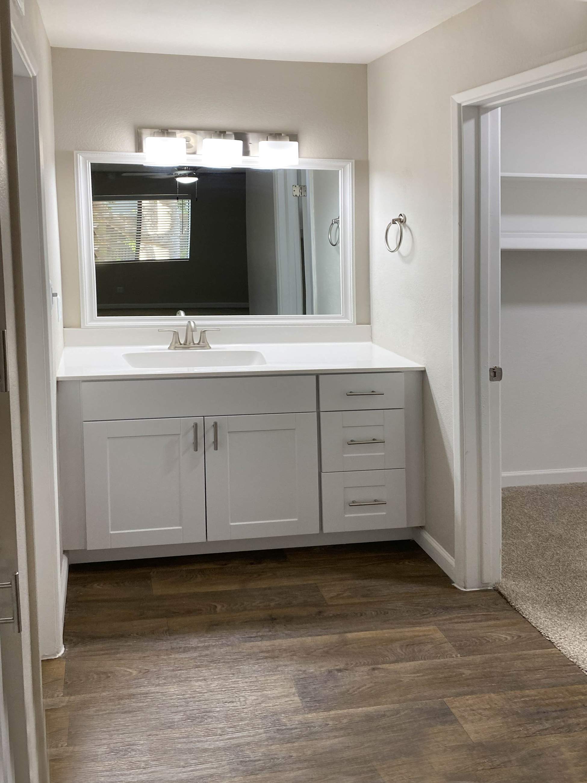 Apartment bathroom — representative home at Stonebridge.