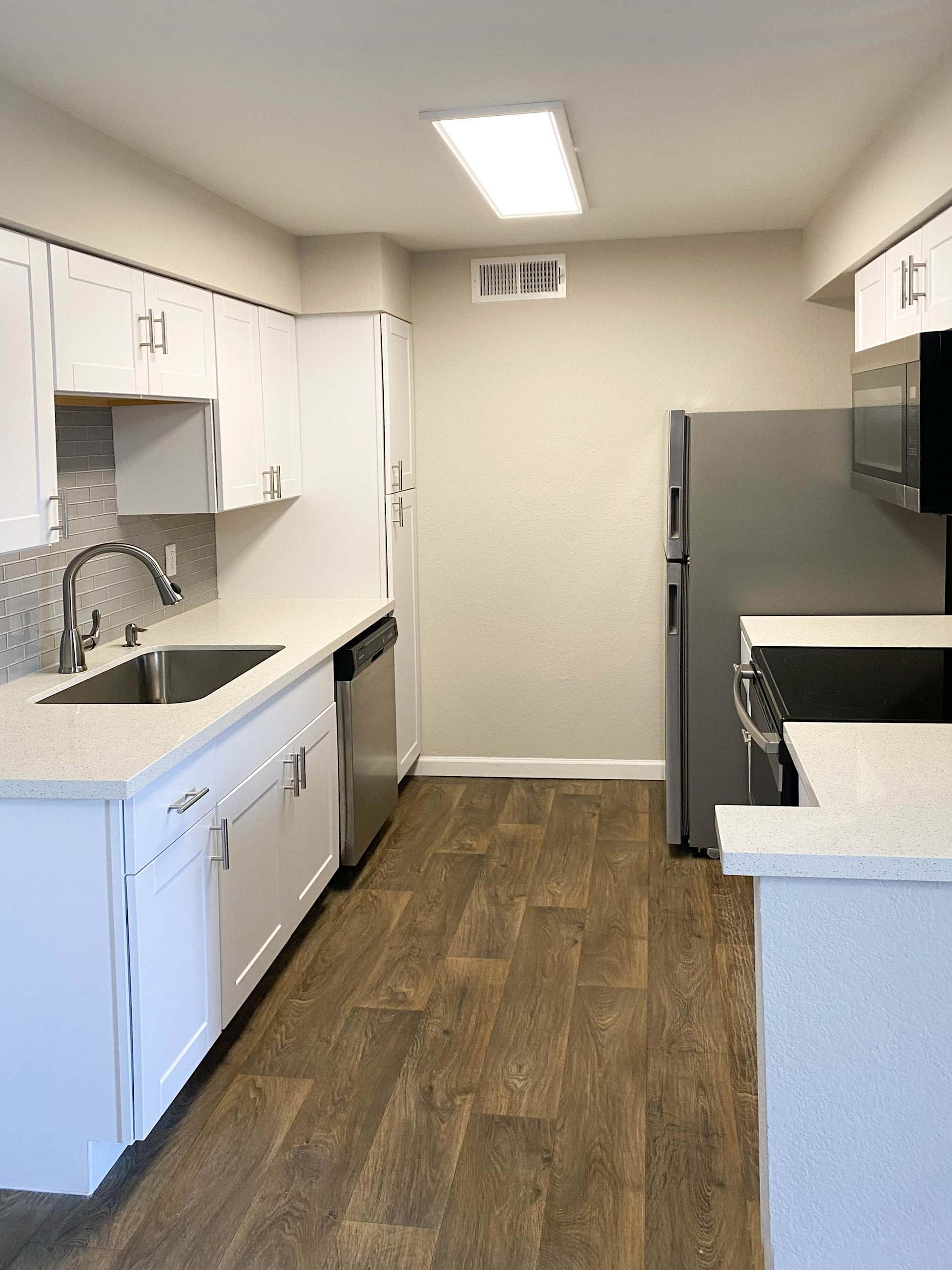 Apartment kitchen — representative home at Stonebridge.