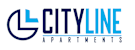Cityline Apartments logo with a blue and black color scheme.