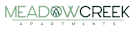The image is a logo for Meadow Creek Apartments.