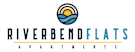 The image is a logo for Riverbend Flats Apartments.