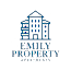 The image is a logo for Emily Property Apartments, featuring a stylized building above the company name.