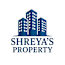 A logo for Shreya's Property featuring three buildings.
