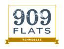 A graphic with the number 909 and the word Flats in the center, with a ribbon that says Tennessee.