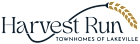 A logo for the Harvest Run event by the Townhomes of Lakeville.