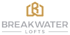 Breakwater Lofts logo with a house icon and text.
