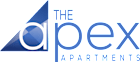 The logo for apartment complex The Apex.