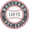 A stamp with a baseball in the middle and the word "Ballyard" written on it.