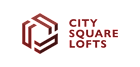 A logo with the text "CITY SQUARE LOFTS" next to it.