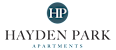 The image is a logo of a company named Hayden Park Apartments.
