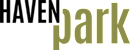 A black shape on the left and a green shape on the right.