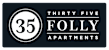 A logo for Thirty Five Folly Apartments is displayed.