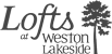 A logo with a tree and the text "Lofts at Weston Lakeside".