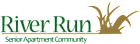 A logo for a senior apartment community named River Run.