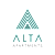 The image is a logo for Alta Apartments.