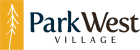 the logo for park west village with the word park west and a tree
