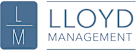 Lloyd Management logo with a blue square and a white square divided by a line.