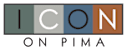 The image shows a logo with the text "ICON ON PIMA".
