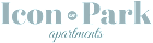 The image shows a logo for Icon Park Apartments.