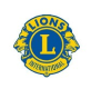 a blue and yellow lions logo on a white background